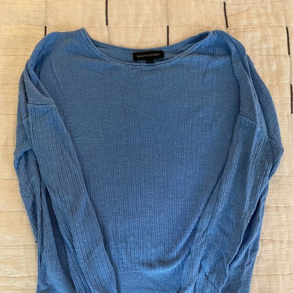 Banana Republic Linen Blend Sweater Amalfi Blue Sz. XS - Picture 1 of 2